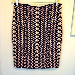 RACHEL ROY Blue Sky Thinking Cornflower Combo Skirt Sz 1X Pull On Blue/Pink